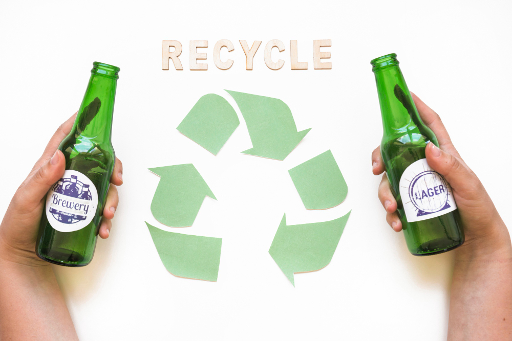Macetas de Vidrio Reciclado