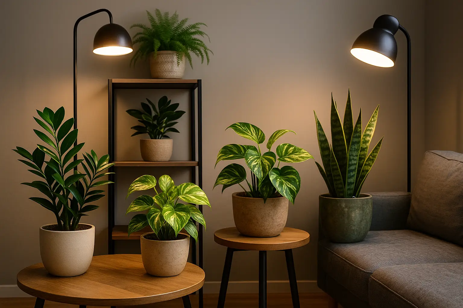 Plantas de interior sin luz natural