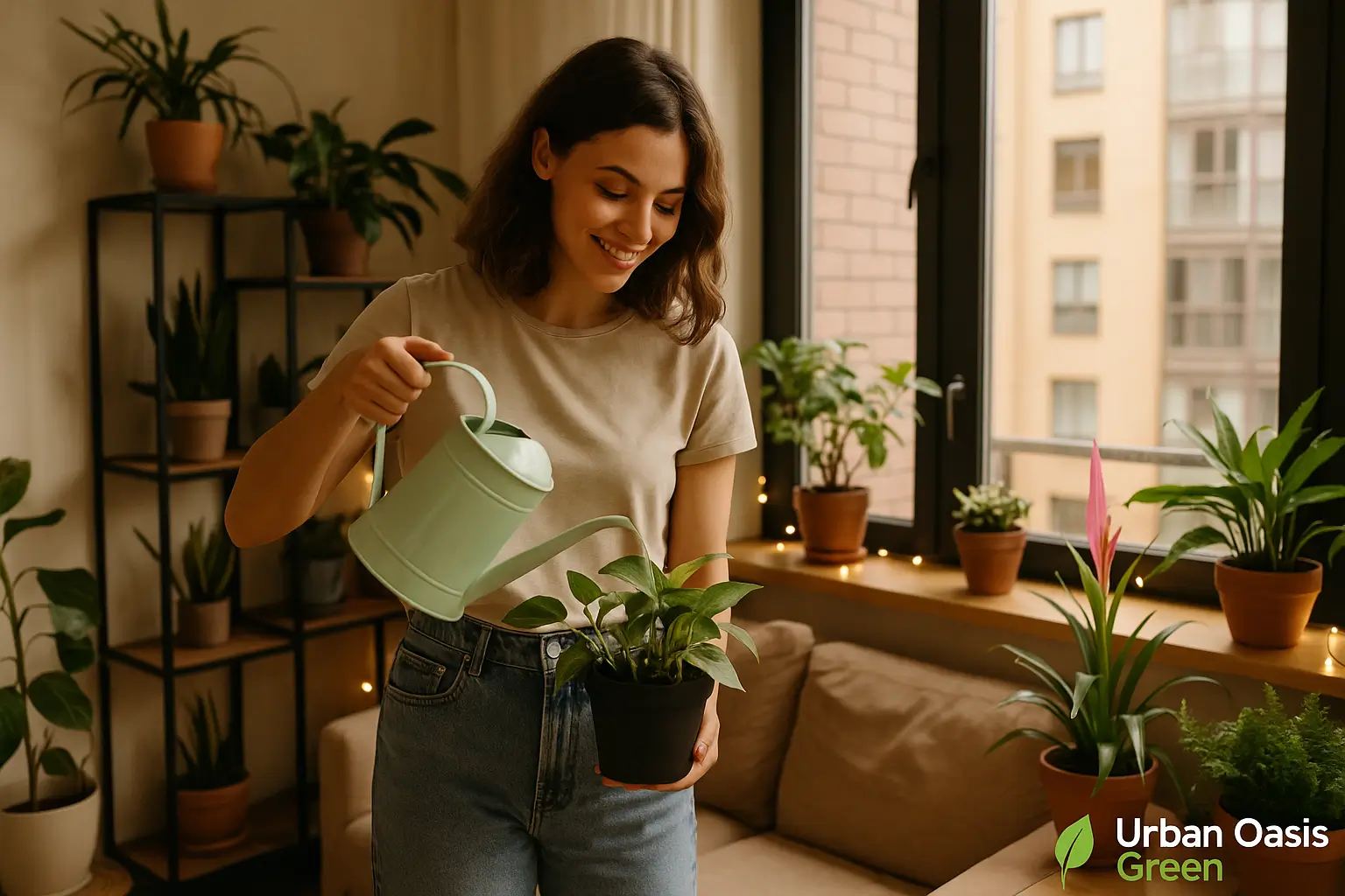 Plantas naturales en espacios urbanos pequeños